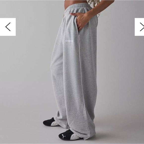 iets frans & Urban Outfitters Harri Wide Leg Jogger Pant - Gray SweatPants - Picture 4 of 8
